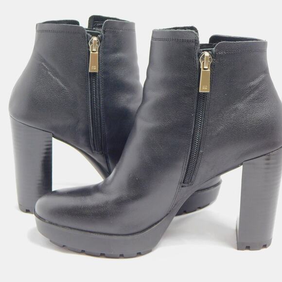 Kenneth Cole Women's Black Justin Lug Sole Chelsea Ankle Boots Size 8.5 - Picture 3 of 12